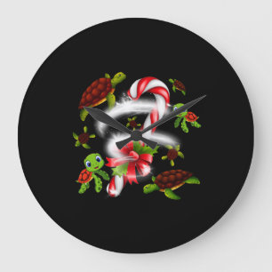 Turtle Gift Turtle Candy Sweet Christmas Large Clock