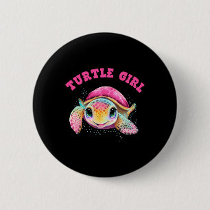 Turtle Girl Earth Day Favours Earth Day 6 Cm Round Badge