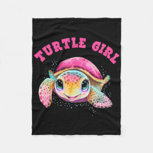 Turtle Girl Earth Day Favours Earth Day  Fleece Blanket