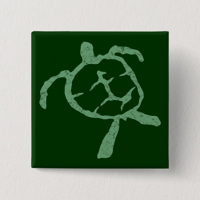 turtle-green 15 cm square badge (Front)