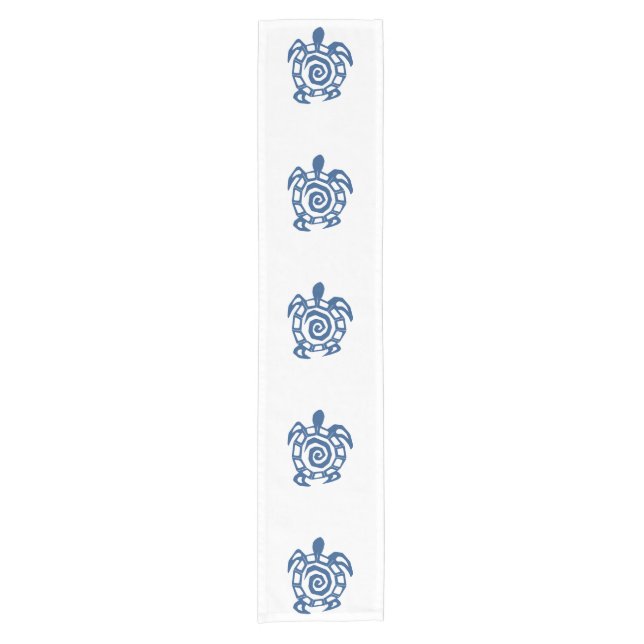 Turtle Green and Blue Party Stuff Short Table Runner (Front)