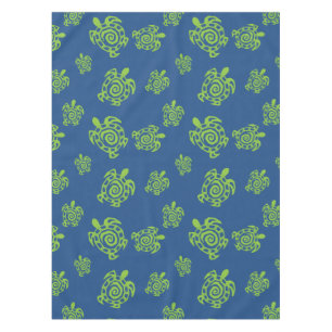 Turtle Green and Blue Party Stuff Tablecloth