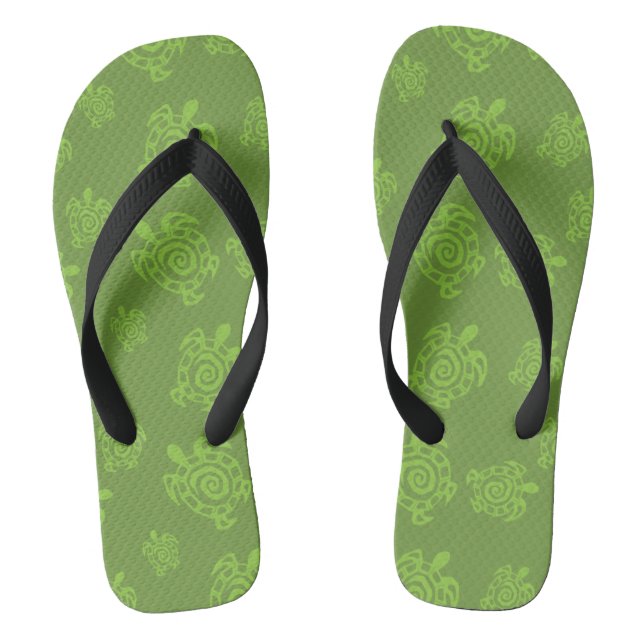 Turtle Green Print Jandals (Footbed)