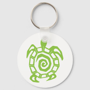 Turtle Green Print Key Ring