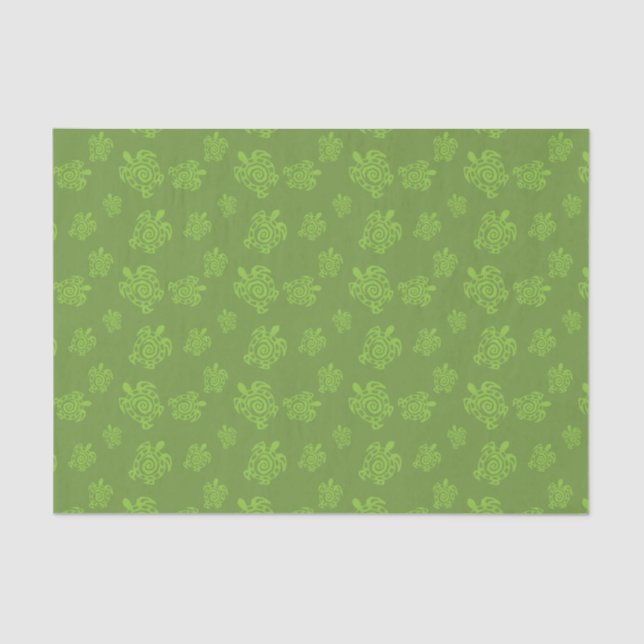 Turtle Green Print Tissue Paper (Front)