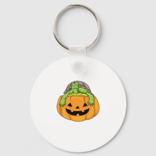 Turtle Halloween Pumpkin Classic T-Shirt_1 Key Ring