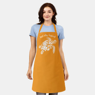 Turtle-Hawaiian-Fisherman Core-Orange Apron