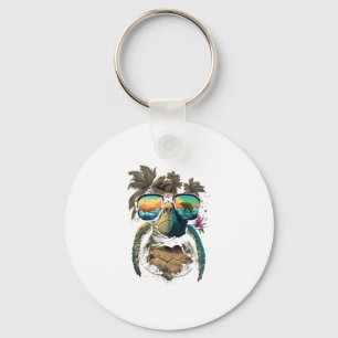 Turtle Hawaiian Sea Turtles Hawaii Beach Palm Copy Key Ring