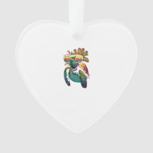 Turtle Hawaiian Sea Turtles Hawaii Beach Palm Copy Ornament