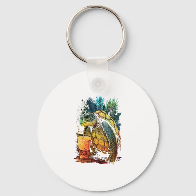 Turtle Hawaiian Sea Turtles Pineapple Aloha Copy Key Ring (Front)