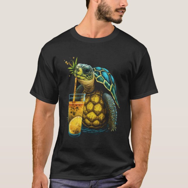Turtle Hawaiian Sea Turtles Pineapple Aloha Hawaii T-Shirt (Front)