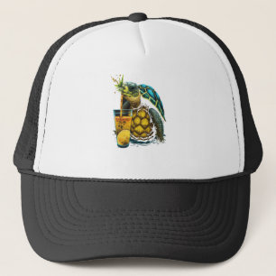 Turtle Hawaiian Sea Turtles Pineapple Aloha Trucker Hat