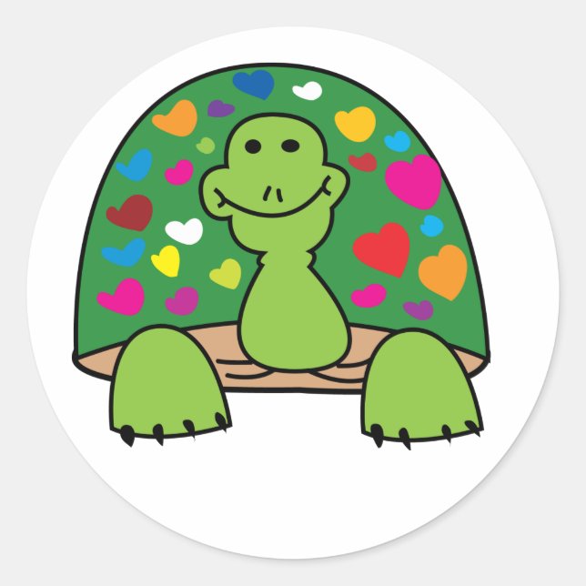 Turtle Hearts Shell Stickers (Front)
