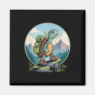 Turtle Hiking Backpack Apparel For Outdoor Nature  Magnet