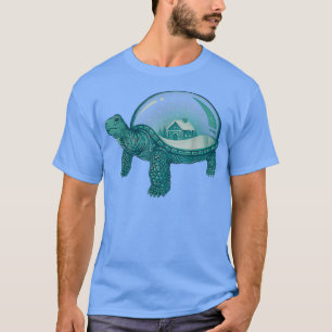 Turtle House Snow Global Winter Save The Turtles S T-Shirt