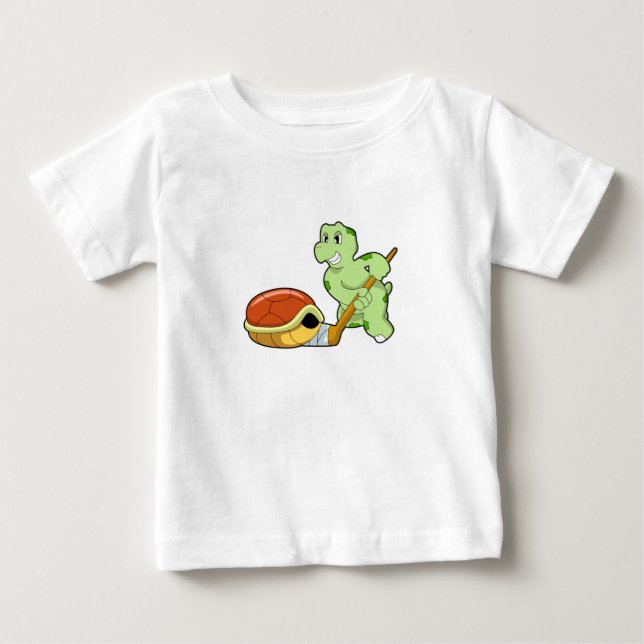 Turtle Ice hockey Ice hockey stick Baby T-Shirt (Front)