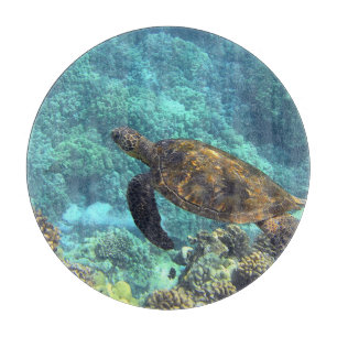 turtle in the sea cutting board