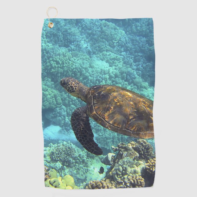 turtle in the sea golf towel (Front)