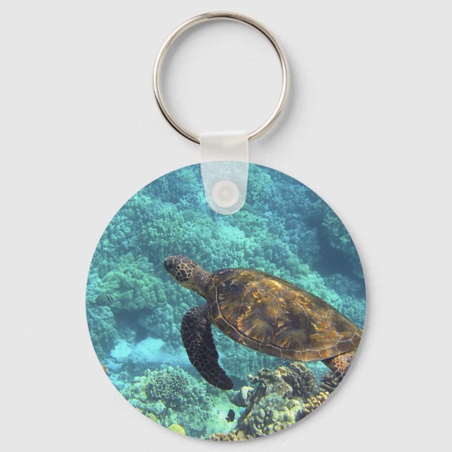 turtle in the sea key ring (Front)