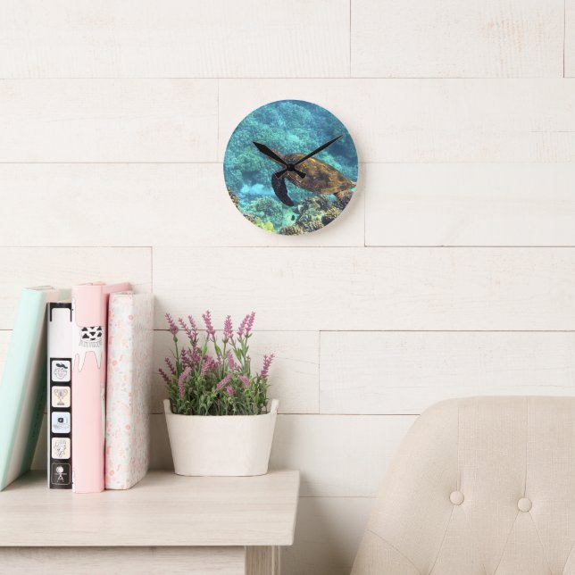 turtle in the sea round clock (Reading Room)