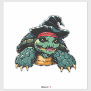 Turtle in Witch Hat Halloween Spooky Fun