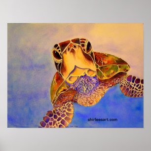Turtle in Your Face Poster