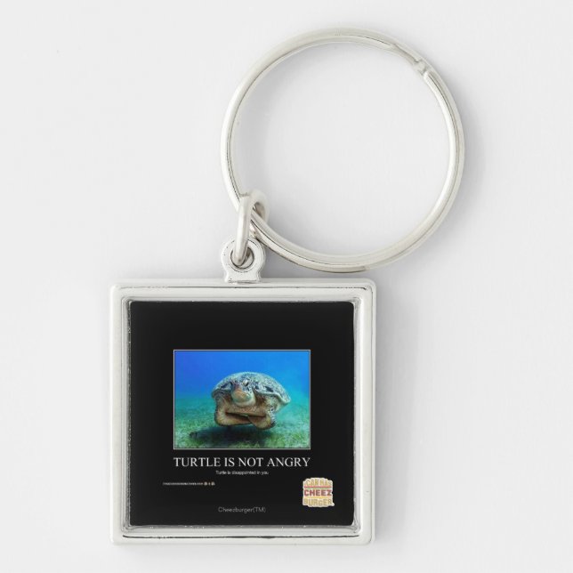 Turtle Is Not Angry Key Ring (Front)