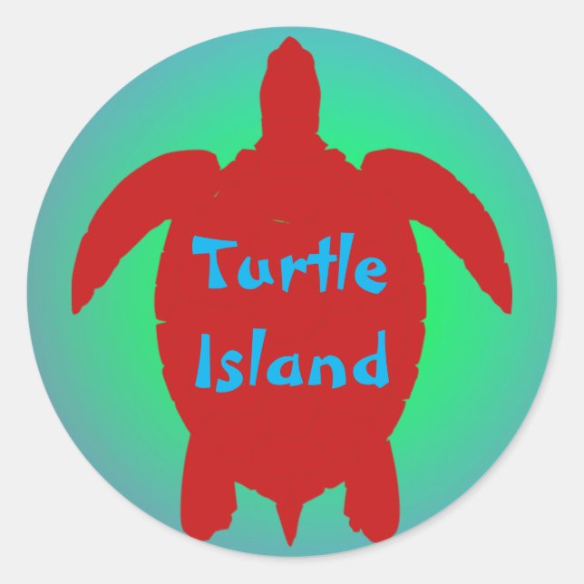 TURTLE ISLAND sticker (Front)