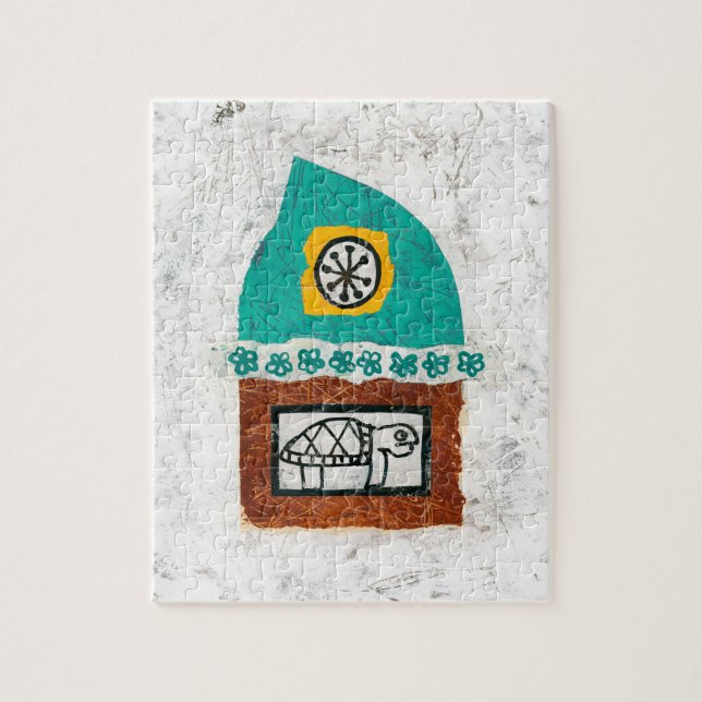 Turtle Itching For A Fight Jigsaw Puzzle (Vertical)