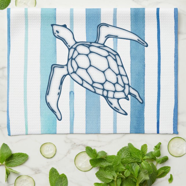 Turtle Kitchen Towel (Folded)