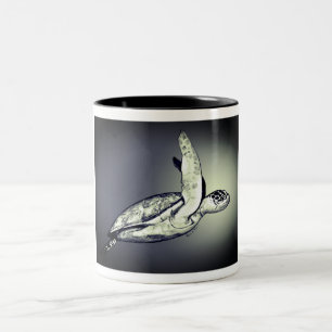 Turtle, leggings Two-Tone coffee mug