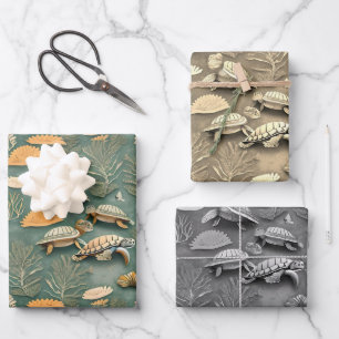 Turtle life pattern No2 Wrapping Paper Sheet