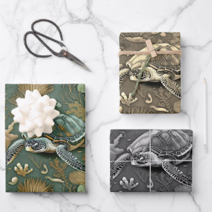 Turtle life pattern No4 Wrapping Paper Sheet