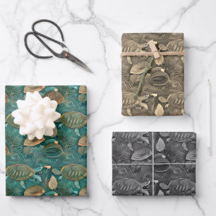 Turtle life pattern No5 Wrapping Paper Sheet