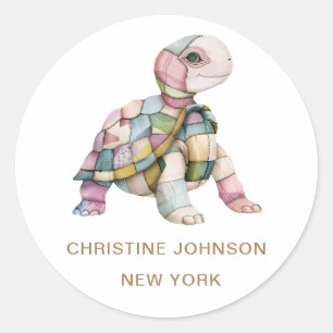 Turtle Logo Classic Round Sticker