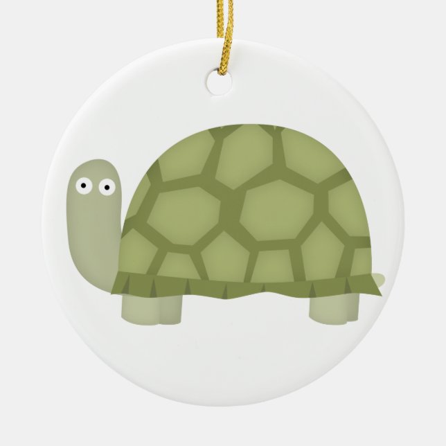 Turtle love ceramic tree decoration (Front)
