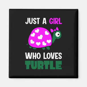 Turtle Lover A Girl Who Loves Turtles Magnet
