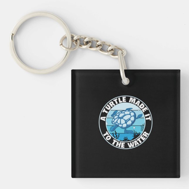 Turtle Lover | A Turtle Made It Key Ring (Front)