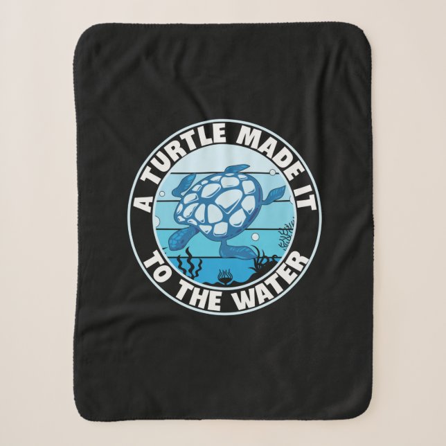 Turtle Lover | A Turtle Made It Sherpa Blanket (Front)