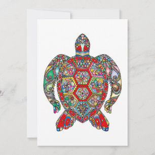Turtle Lover Abstract Turtle Save The Date