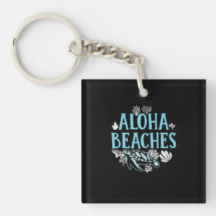 Turtle Lover Aloha Beaches Key Ring