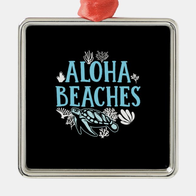 Turtle Lover | Aloha Beaches Metal Tree Decoration (Front)