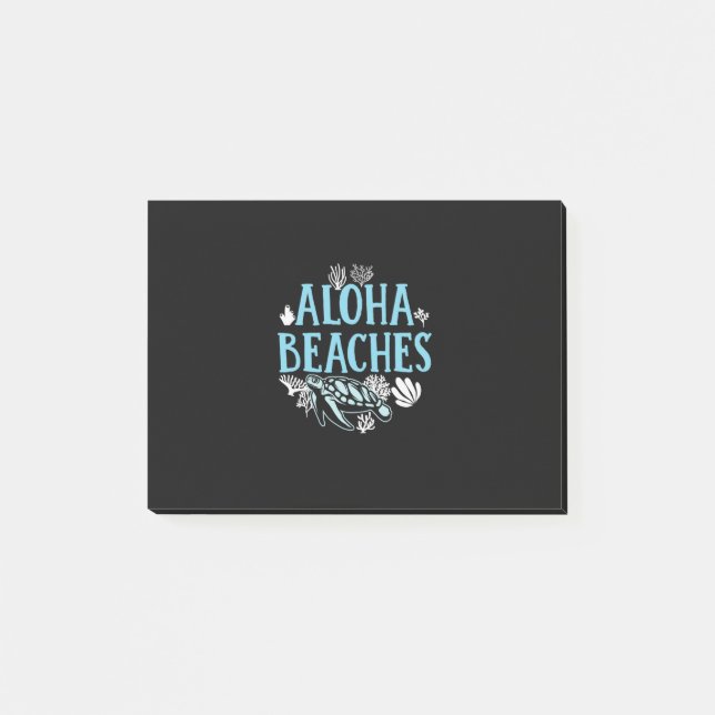 Turtle Lover | Aloha Beaches Post-it Notes (Front)