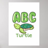Turtle Lover Alphabet ABC Letter Turtle