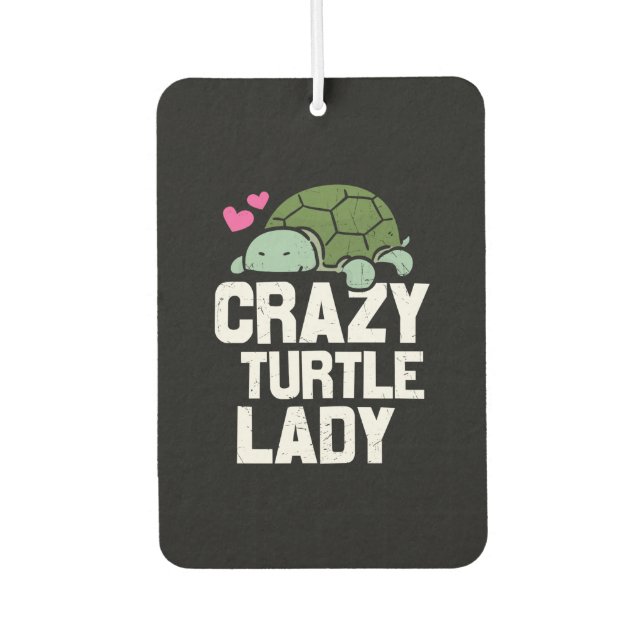 Turtle Lover | Crazy Turtle Lady Car Air Freshener (Front)