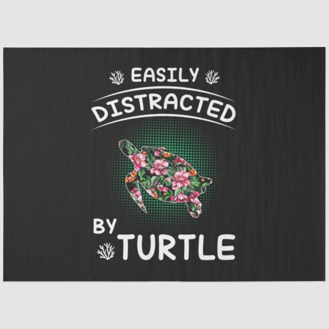 Turtle Lover | Easily Distracted By Turtle Tissue Paper (Front)