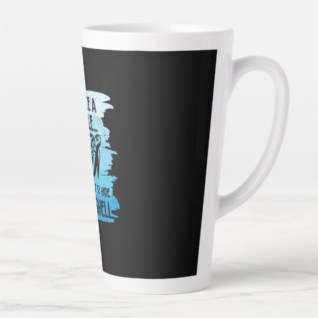 Turtle Lover | I Am Like A Turtle Latte Mug (Right)
