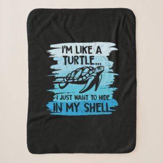 Turtle Lover | I Am Like A Turtle Sherpa Blanket