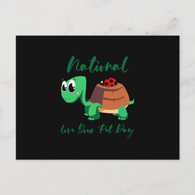 Turtle Lover | National Love Your Turtle Postcard (Front)