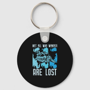 Turtle Lover Not All Who Wander Are Lost Key Ring